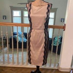 Women’s cocktail dress- size 12- worn one time to wedding- silk with lace